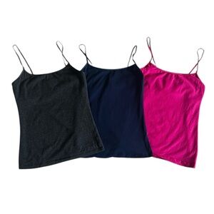 Set of 3 Urban Behaviour U2B Women’s Grey, Navy Blue & Pink Tank Tops- Small